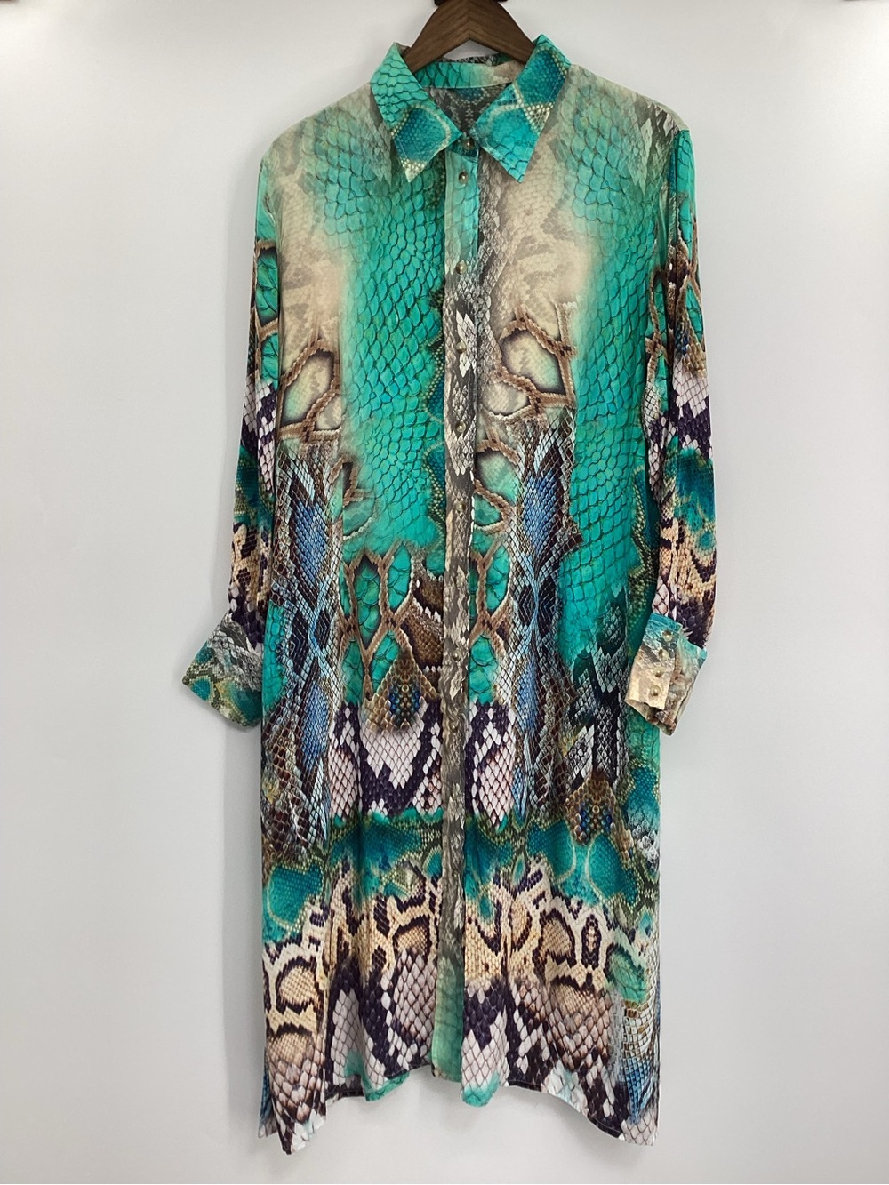 Woman’s Long Sleeve Silk Tunic Dress